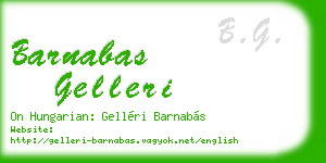 barnabas gelleri business card